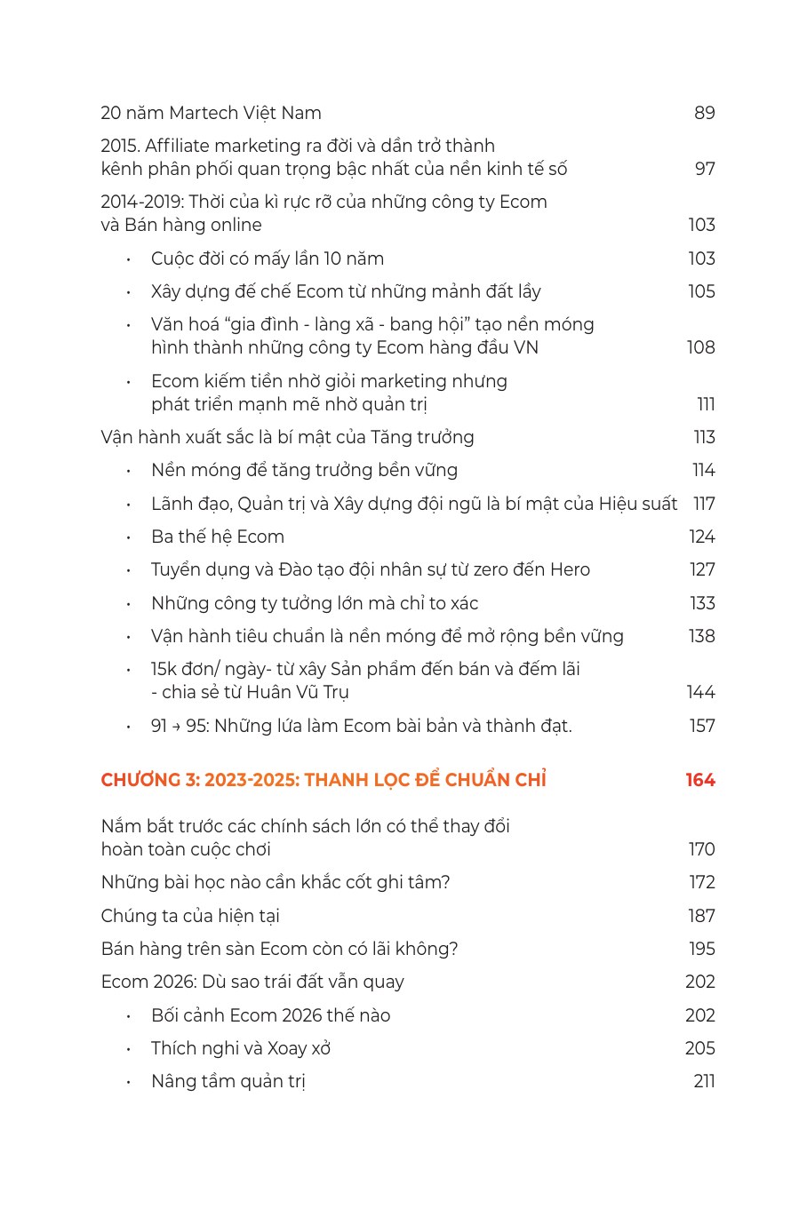 Mục lục Ecom Truyền Kỳ — trang 2